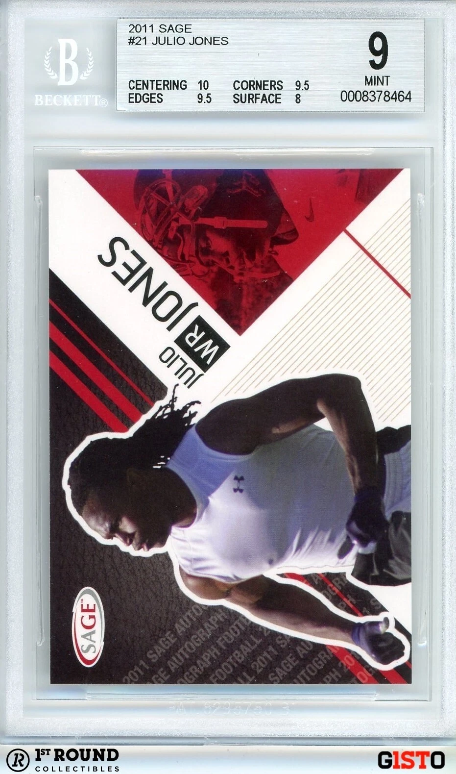 Julio Jones Panini Absolute Memorabilia Star Gazing #21 Material Autograph