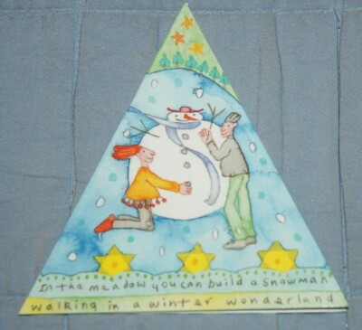 Build a Snowman ~ Tina Schneider, Weihnachtskarte in Dreieckform, NEU & versiegelt