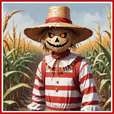 30 Custom Autumn Scarecrow Personalized Address Labels
