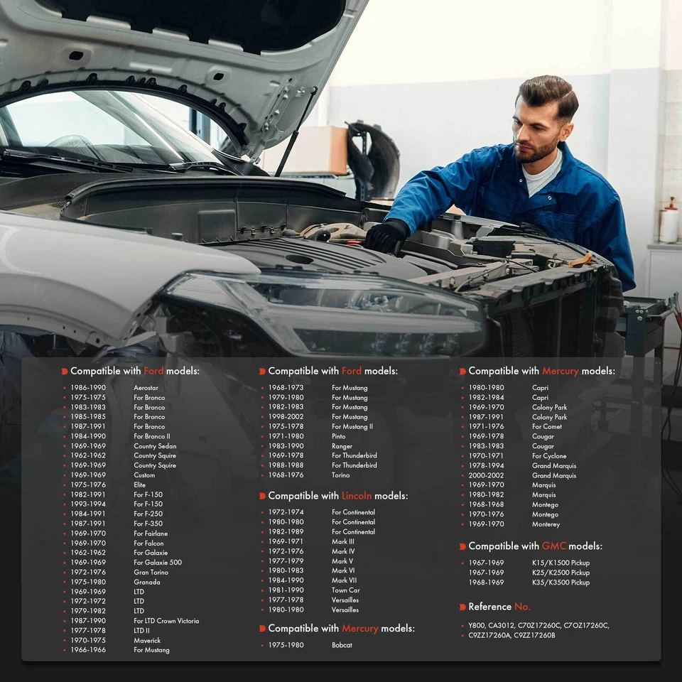 Cable velocímetro 80 pulgadas para Lincoln Continental Town Car Mercury Cougar GMC Foto 2 de 4