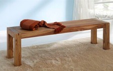 YOGA Bank 160x40 cm Sitzbank Sheesham natur handgemacht Unikat WOLF MÖBEL 