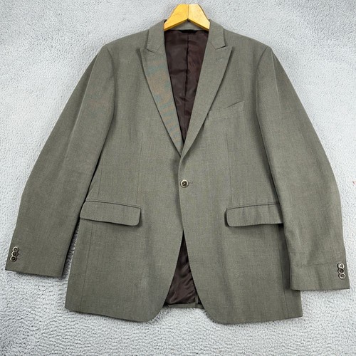 Banana Republic Blazer Mens 44R Grey Tessuti Sondrio Tailored Fit Sport Coat - Picture 2 of 13