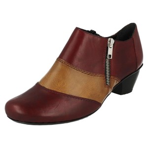 Ladies Rieker 47674 Red Combination Leather Smart Trouser Shoes | eBay