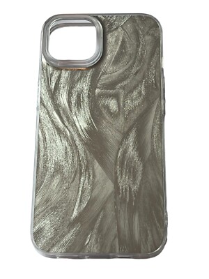 iPhone 13/14 Hülle - Weiß Marmor/Transparent Metallic Finish, Slim & Schutz