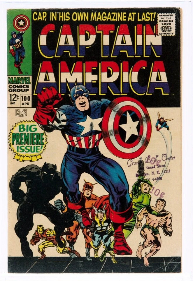 🔥 Captain America #100 CGC 5.5 1968 Key Classic Cover! 1st Solo Book Silver Age - Image 4 of 4