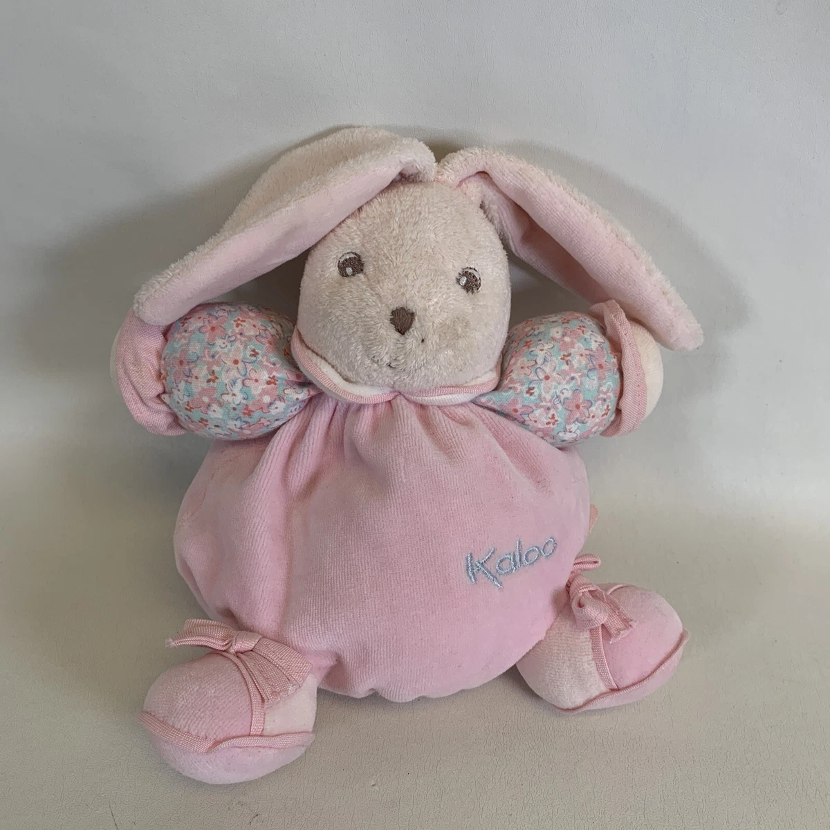 Kaloo Chubby Bunny Plush Lovey Security Pink Stuffed Animal