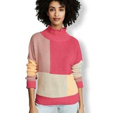 525 America Mock Neck Colorblock Sweater Size Medium New