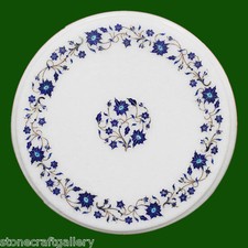 12 " Marmo Tavolo Rotondo Top Floreale Inserto Handmade Lavoro Per Arredo Casa