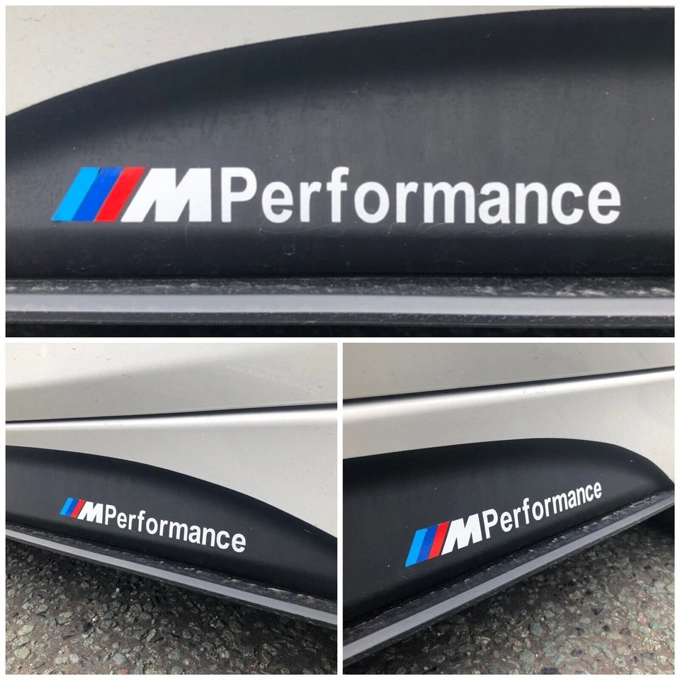 M Performance Vinilo Calcomanía Adhesivo Falda Lateral Blanco Para BMW1 3 5 Series 2 X 20cm Foto 3 de 4