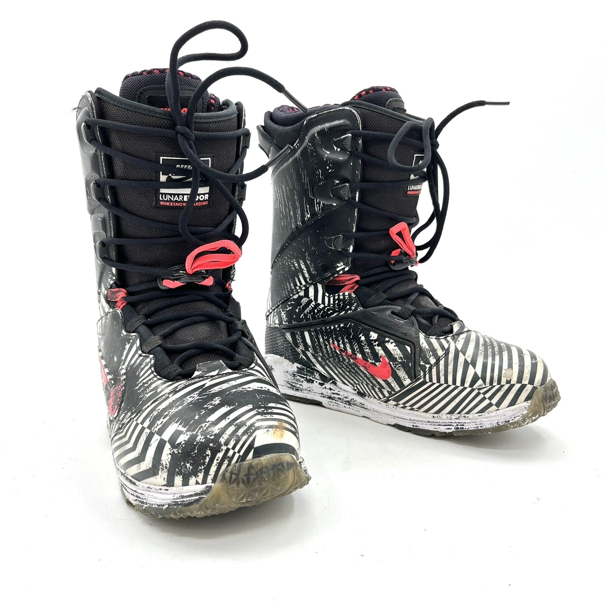 Nike Lunarendor CFM Sample Snowboard Boots White Black Mens Size 9 - 616682-061