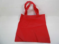 6 Tote Bags Shopping Bag 15"x15" Red Black Tan Colors Solid Color Nylon Handbag