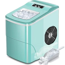 Ice Makers Countertop with Self-Cleaning, 26lbs/24hrs, 9 Cubes/6 Mins, 2 Sizes