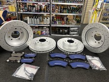 AUDI Q7 VW TOUAREG PORSCHE CAYENNE FRONT REAR DRILLED BRAKE DISCS PADS WIRES