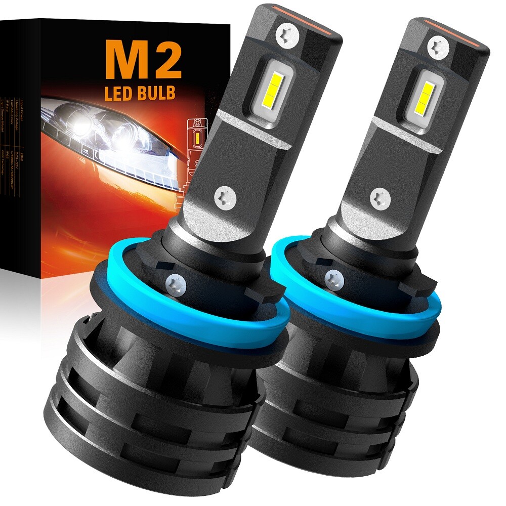 H11 H8 H9 LED Headlight Kit High Low Beam Bulb Super Bright 6500K White 24000LM