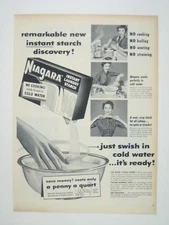 Niagara Instant Laundry Starch Vintage Print Advertising Print 1950s MOD Fashion