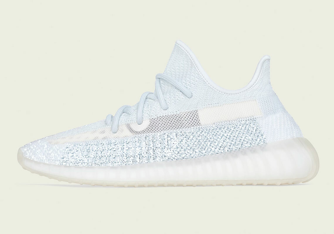 yeezy cloud white reflective stockx