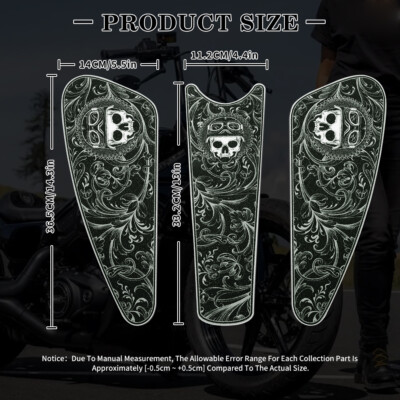 Motorcycle Tank Pad Decal Gas Tank Protector For Harley