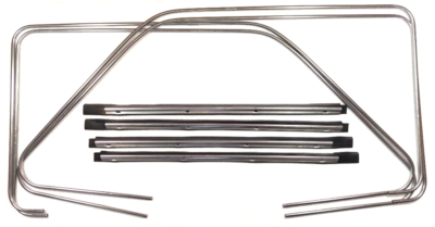 なはり 4x Front Door Trim Moulding + 4x Sliding Glass Seal LADA NIVA 2121