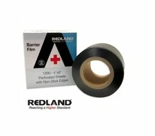 6x 1200 Black Barrier Redland Dental Film 4x6 Perforated Sheets w/ Dispenser