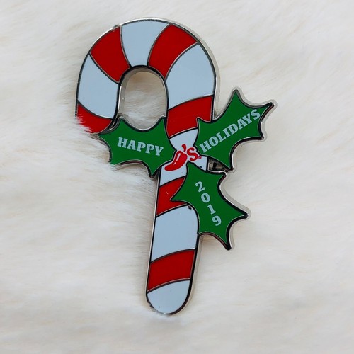 2019 Chilis Happy Holidays Candy Cane Employee Chilihead Service Award Pin
