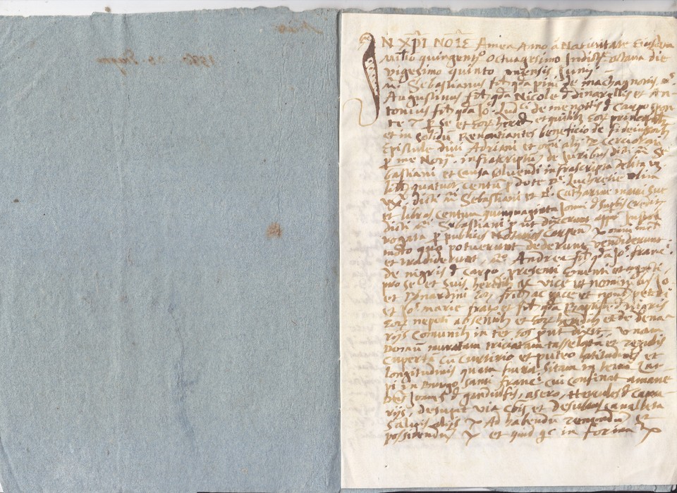 TT138-BOLOGNA-PERGAMENA 1580 Beleg Für Bürgschaft X Kauf Grundstück ...