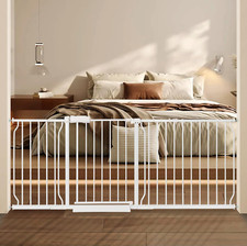 Extra Wide Baby Gate with Door Pressure Mounted 71.65-76.38 Inch,Child Baby Gate