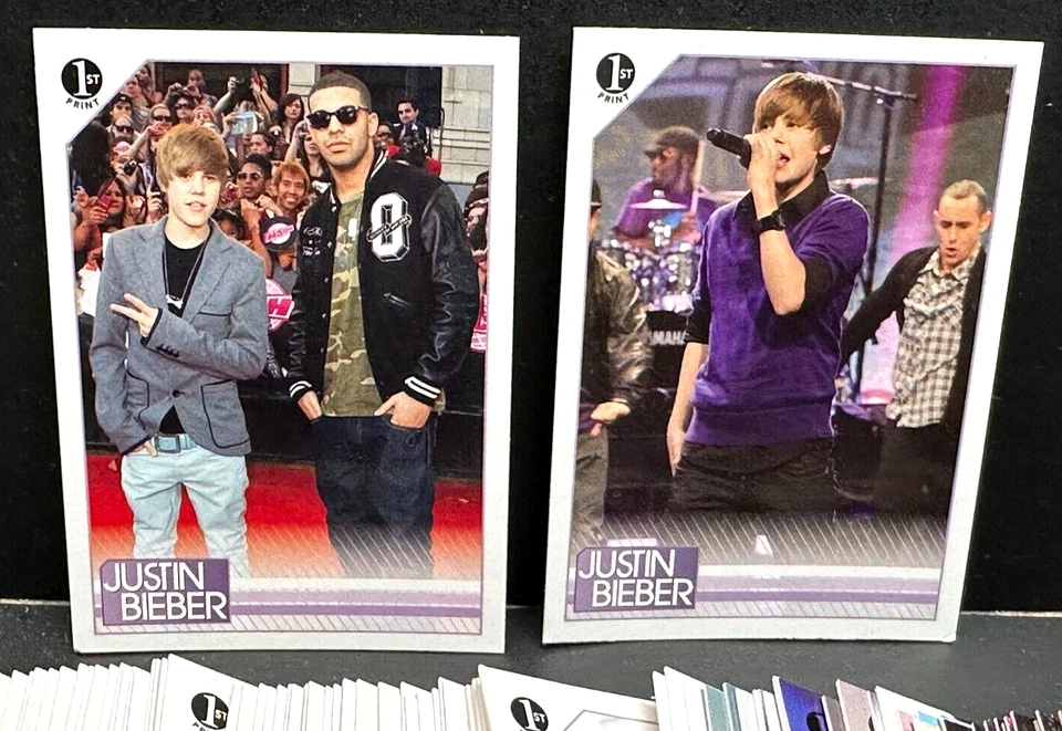 Justin Bieber 2010 Panini 1st Print Complete SET 150 Cards + 30 Stickers Drake - Image 2 of 4