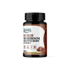Organic Reishi Mushroom Supplement 60 Capsules - Fruiting body Extract USA