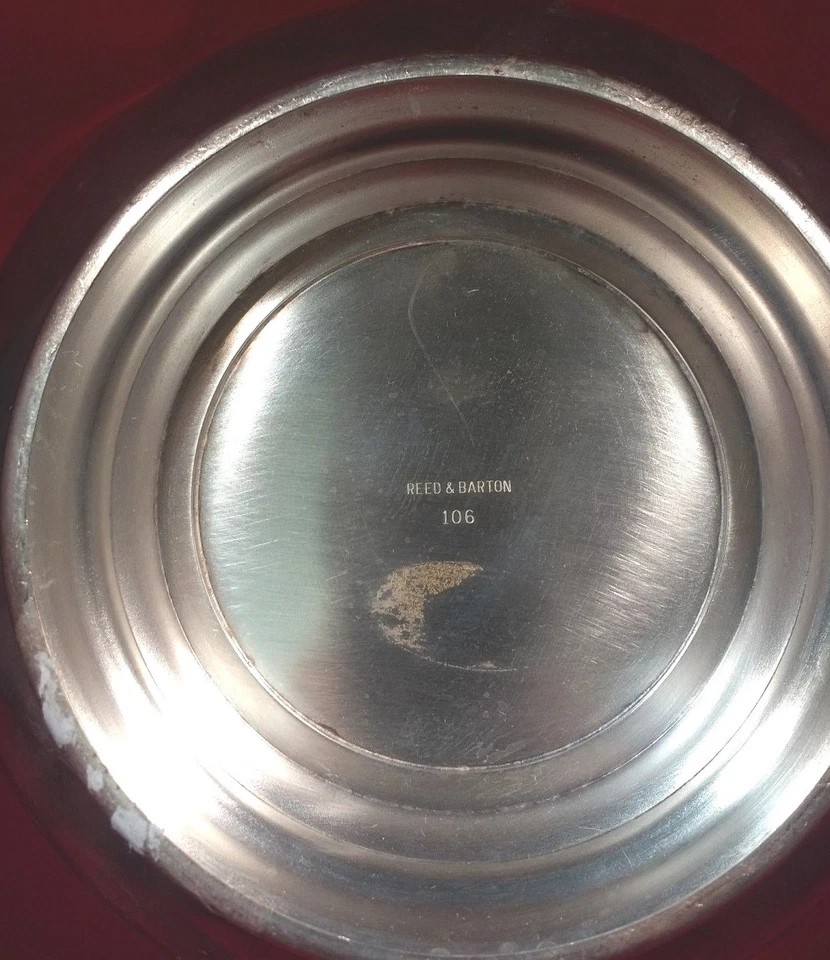REED & BARTON PLATO DE PLATA CUENCO DECORATIVO PARA SERVIR #106 Foto 3 de 3