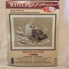 RIOLIS Counted Cross Stitch Kit #1241. Winter Owl. 2011, New & Sealed.