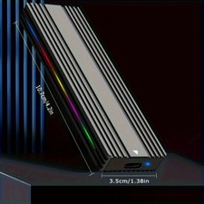 USB 3.2 Type-C M.2 NVMe SSD Enclosure 10Gbps, Tool-Free Install with RGB Light