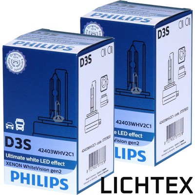 PHILIPS D3S 42403WHV2 WhiteVision gen2 Xenon Brenner Scheinwerfer Lampe für Audi