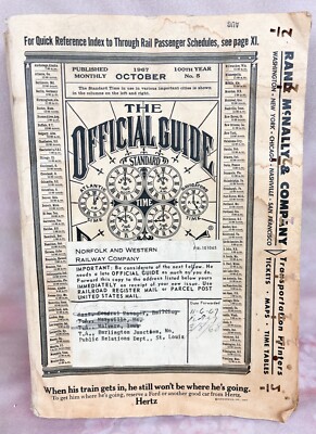 Vtg 1967 THE OFFICIAL GUIDE Railways Train Passenger Schedule Map Book