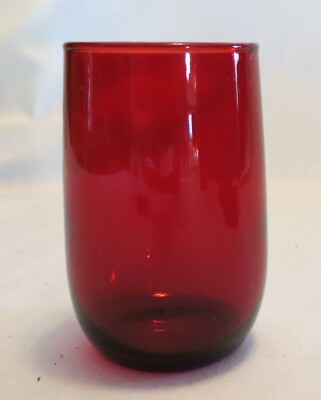 Anchor Hocking Roly Poly Royal Ruby 5 oz 3 3/8  Juice Glass/Tumbler(s)