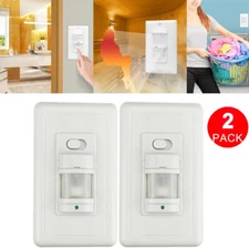 2 Packs 110V Automatic Infrared PIR Motion Sensor Switch For Home Wall LED Light