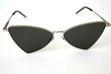 Saint Laurent Jerry Silver Gray Cat Eye SL303 001 58-13-145 Sunglasses