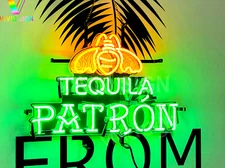 Patron Tequila Bee Cocktail 20"x16" Neon Lamp Light Sign Bar HD Vivid Printing