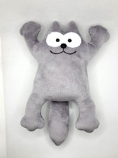 Soft Toys Gatto di Simone, 28 cm - Giocattolo per Casa e Bambini - Fatto a Mano - Grigio