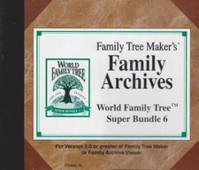Family Tree Maker: Archives World Family Tree: Super Bundle 6 PC CD 28 29 30 31