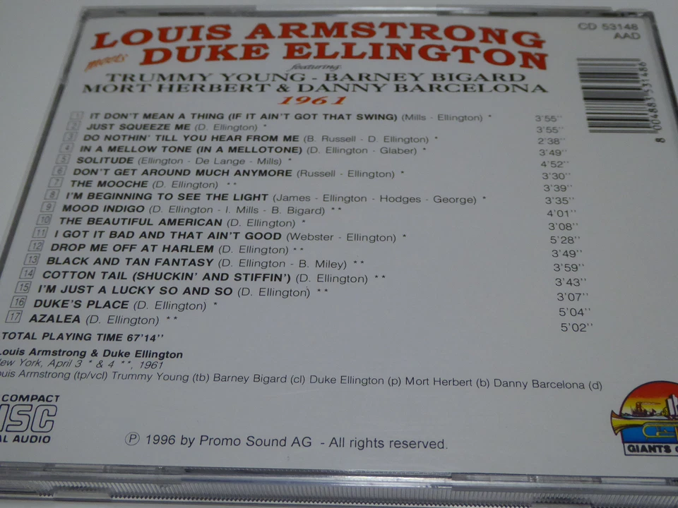 Louis Armstrong - meets Duke Ellington - VG+ (CD) - Bild 2 von 2