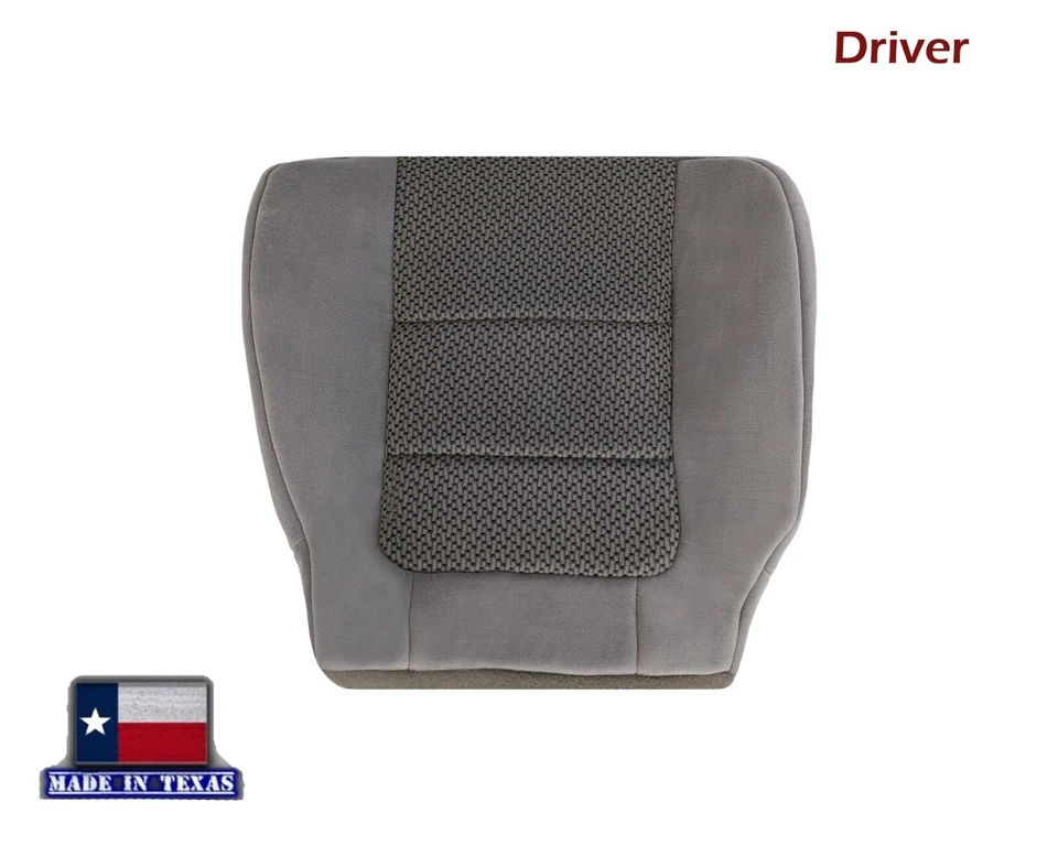 Cubierta de asiento de tela para Ford F250 F350 XLT 2001 Club Cab parte inferior del conductor gris Foto 2 de 4