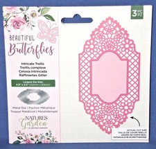 Crafters Companion Beautiful Butterflies Intricate Trellis Frame Die 3pc Set New
