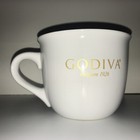 Godiva Chocolate Belgium 1926 White & Gold Coffee Mug Tea Cup Large Cappuccino — photo 1