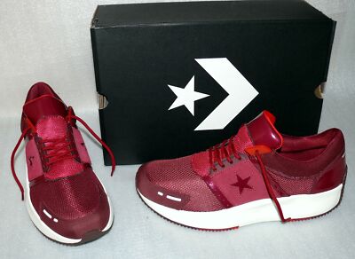 Converse 163312C RUN STAR OX Textil Leder Schuhe Sneaker Boots 46 Burgundy Egret