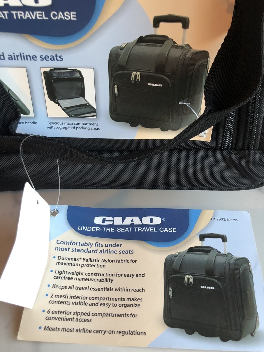 NEW Ciao Luggage Carry On Wheeled Under The Plane Seat Weekender Bag