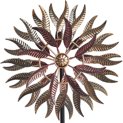 63-Inch Metal Wind Spinner   Stunning Outdoor Kinetic Summer Sculpture