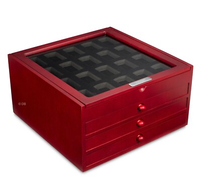 Zippo Lighter Display Cabinet Case Holds 80 Lighters Rosewood - Foto 4