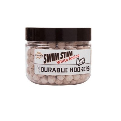 Dynamite Baits Swim Stim 8mm Durable Hookers White Amino weiche Hakenköder