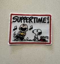  Peanuts Cartoon Snoopy Suppertime  *Embroidered Iron On Patch 