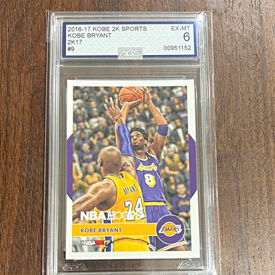 Panini 2016-17 Kobe Bryant #9 Graded AGS 6 Los Angeles Lakers NBA